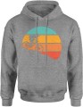 Rower w górach Męska bluza z kapturem szara 