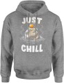 Kapibara Just Chill Męska bluza z kapturem szara 