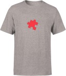 Dla par puzzle brakujący element Męska koszulka color:#A8A5A8