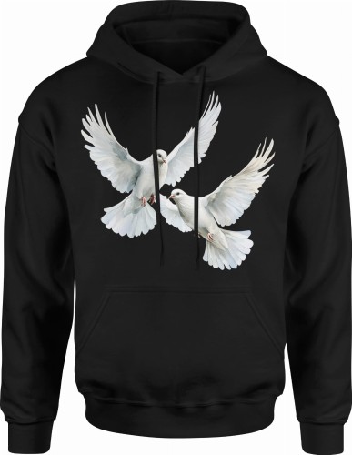 2 Białe gołębie Męska bluza z kapturem 