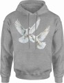 2 Białe gołębie Męska bluza z kapturem  