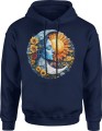 Księżyc słońce w kwiaty Męska bluza z kapturem 