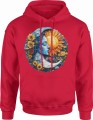 Księżyc słońce w kwiaty Męska bluza z kapturem 