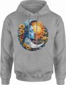 Księżyc słońce w kwiaty Męska bluza z kapturem   