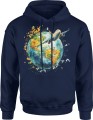 Planeta z samolotem samolot dla podróżnika Męska bluza z kapturem 