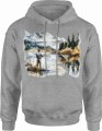 Wędkarz w górach jezioro Męska bluza z kapturem  