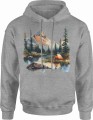 Camping jezioro Męska bluza z kapturem  