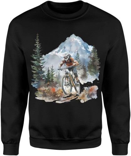 Rowerzysta w górach Męska bluza 