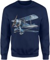 Vintage samolot dla pilota z samolotem Męska bluza 