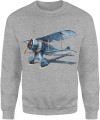 Vintage samolot dla pilota z samolotem Męska bluza  