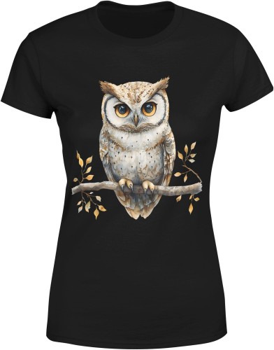 Sowa na gałęzi Damska koszulka 