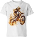 Złoty motocyklista motocross enduro cross ktm Dziecięca koszulka 