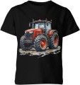 Retro Vintage traktor ze traktorem Dziecięca koszulka 