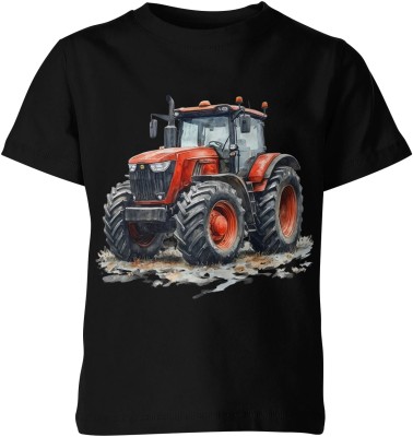 Retro Vintage traktor ze traktorem Dziecięca koszulka