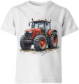 Retro Vintage traktor ze traktorem Dziecięca koszulka 