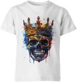 Kolorowa czaszka w koronie Dziecięca koszulka  