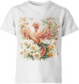 Feniks w kwiatach feniks kwiaty Dziecięca koszulka  