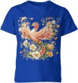 Feniks w kwiatach feniks kwiaty Dziecięca koszulka  