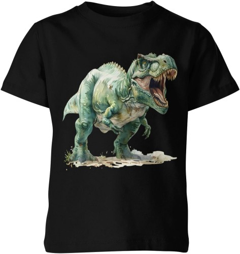 Zielony dinozaur t rex Dziecięca koszulka  