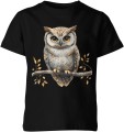 Sowa na gałęzi Dziecięca koszulka 