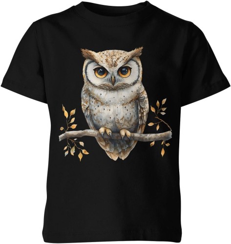 Sowa na gałęzi Dziecięca koszulka 