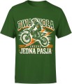 Dwa koła jedna pasja motocross Męska koszulka 