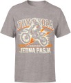 Dwa koła jedna pasja motocross Męska koszulka 