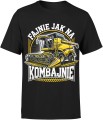 Fajnie jak na kombajnie dla kombajnisty Męska koszulka 