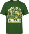 Fajnie jak na kombajnie dla kombajnisty Męska koszulka 