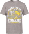 Fajnie jak na kombajnie dla kombajnisty Męska koszulka 