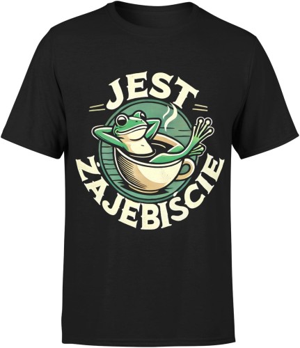 Jest żajebiscie z żabą Męska koszulka 