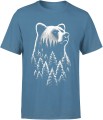 Miś w lesie Męska koszulka niebieska 