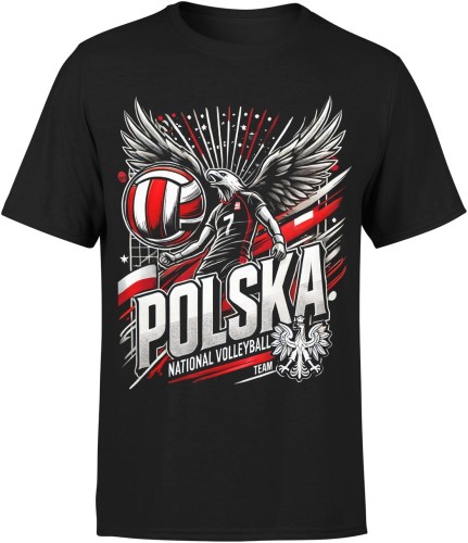 Polska siatkówka dla kibica siatkówki Męska koszulka 