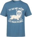 Ty mi nie mów co mam robić alpaka z alpaką Męska koszulka 
