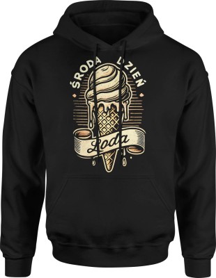 Środa Dzień Loda dla lodziarni Męska bluza z kapturem