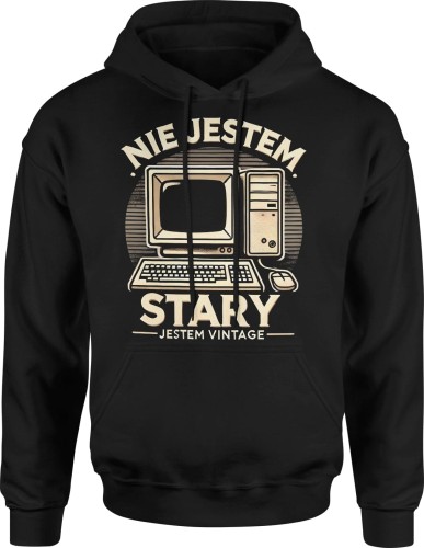 Nie jestem stary jestem vintage Męska bluza z kapturem 