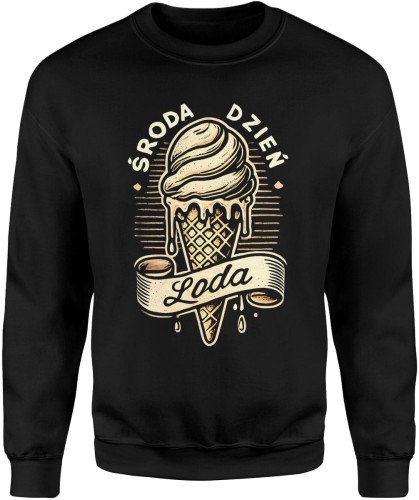 Środa Dzień Loda dla lodziarni Męska bluza  