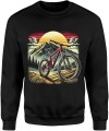 Rower w górskim pejzazu Męska bluza 