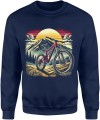 Rower w górskim pejzazu Męska bluza 