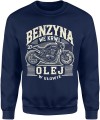 Benzyna we krwi olej w głowie Męska bluza 