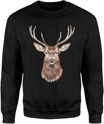Jeleń z brązowym jeleniem Męska bluza 