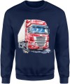 Czerwona ciężarówka z czerwoną ciężarówką Męska bluza 