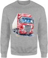 Czerwona ciężarówka z czerwoną ciężarówką Męska bluza  
