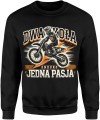 Dwa koła jedna pasja motocross Męska bluza 