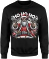 Mikołaj z pistoletami hohoho Męska bluza 