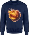 Płonąca piłka do koszykówki Męska bluza 