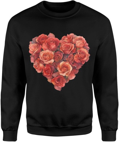 Róże serce Męska bluza 