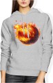 Płonąca piłka do koszykówki Damska bluza z kapturem 