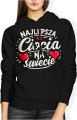 Najlepsza ciocia na świecie Damska bluza z kapturem 