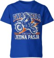 Dwa koła jedna pasja motocross Dziecięca koszulka 